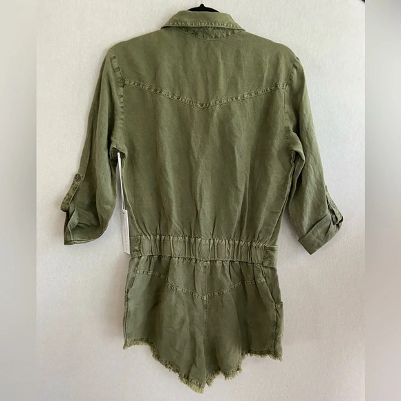 NWT YOUNG FABULOUS & BROKE YFB Linen  Blend Lake Side Romper Sz Xs - Picture 3 of 16